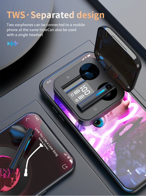 LED Wireless TWS with Microphone